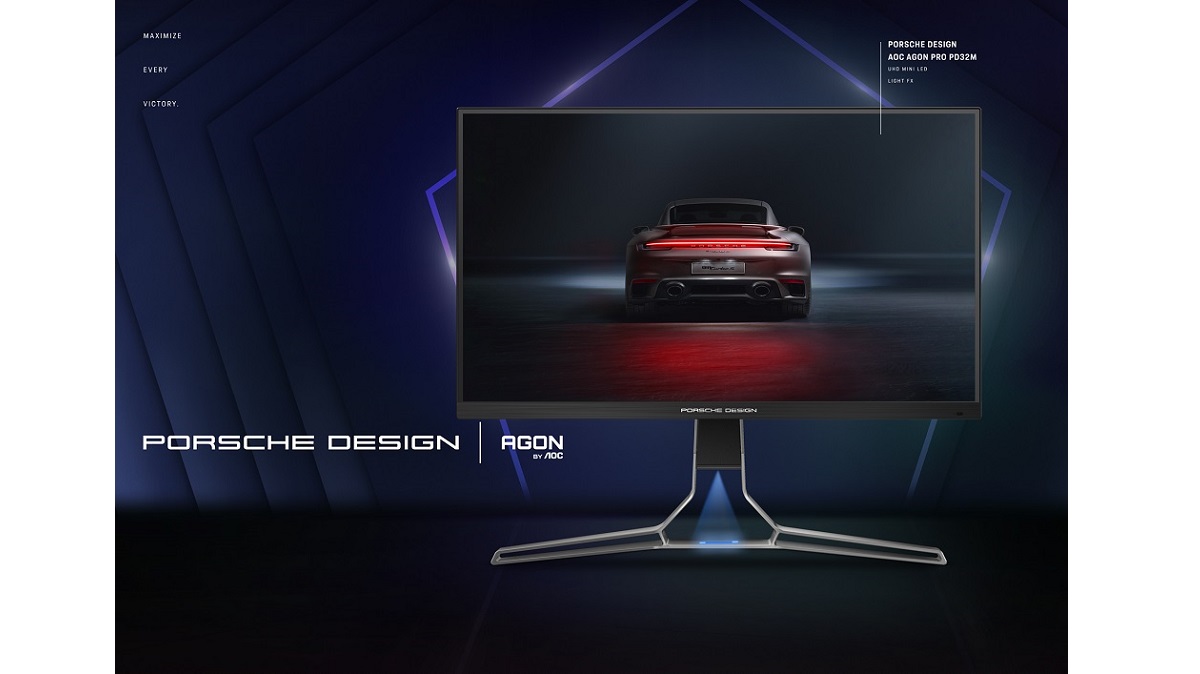 Porsche Design e AGON di AOC svelano il nuovo PD32M: un display premium con 4K, 144Hz, HDR 1400