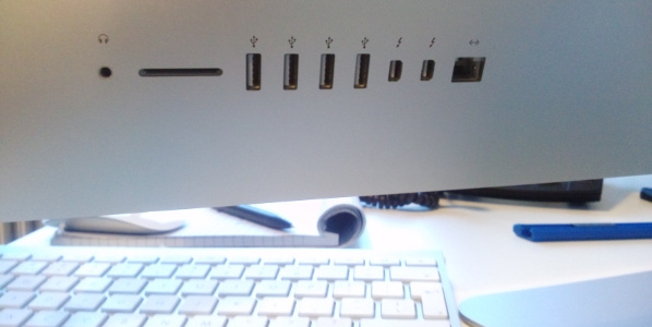 Aansluitingen van de iMac 27 inch