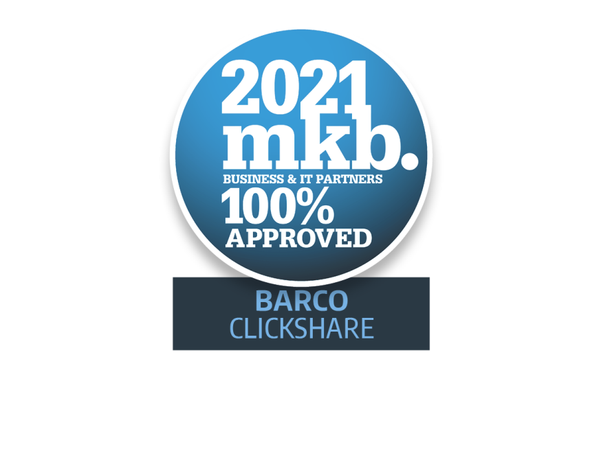 MKB Proof Awards 2021, Barco ClickShare, hybride werken, meeting, technologie