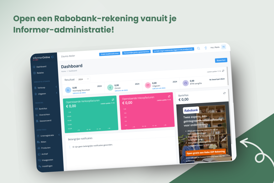 Rabobank en Informer lanceren realtime boekhouden voor ondernemers