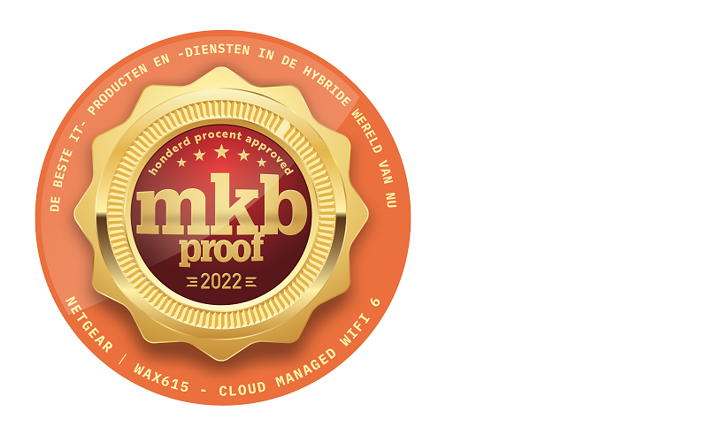 MKB Proof Award, MKB Proof, MKB Proof 2022, NETGEAR, netwerk, WAX615 - Cloud Managed WiFi 6