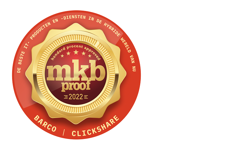 Barco, Barco ClickShare, MKB Proof 2022, MKB Proof Award, online, kantoor