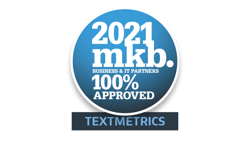 MKB Proof Awards 2021, awards, textmetrics, software