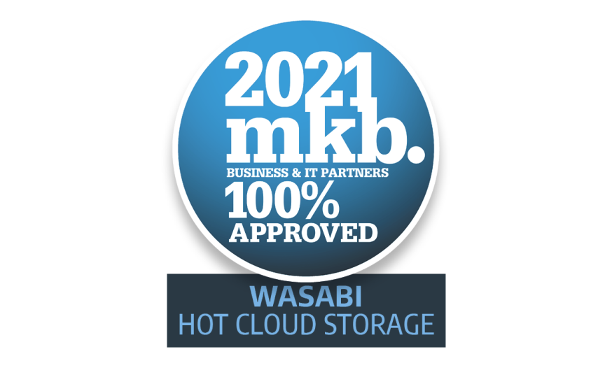 MKB Proof Awards 2021, Wasabi Hot Cloud Storage, Award, software, dataveiligheid