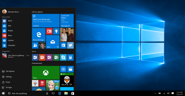 Windows 10 bureaublad