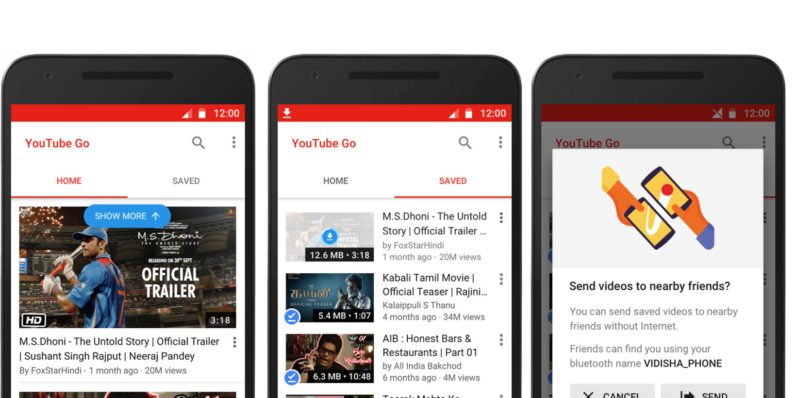 YouTube-app voor offline kijken en delen