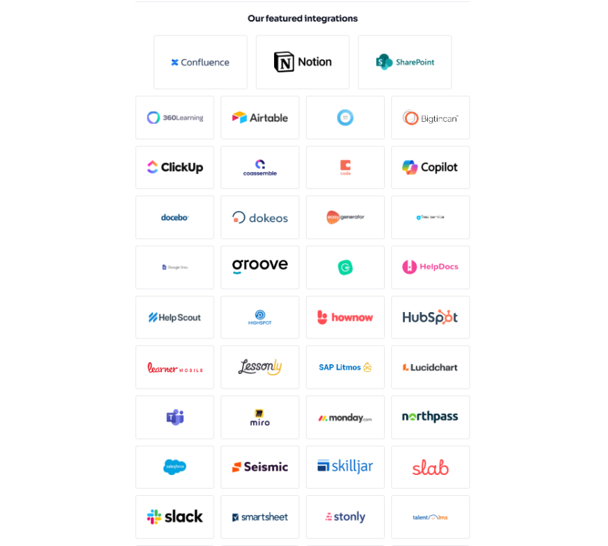 Afbeelding: Integraties-overzicht (Slack/Teams/Zendesk/HubSpot e.d.)
