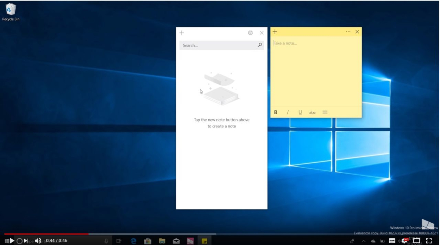 Nieuwe functies Sticky Notes in Windows 10 download 2019