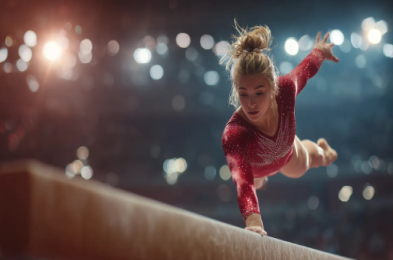 Gegeneerde turnster door Kling AI