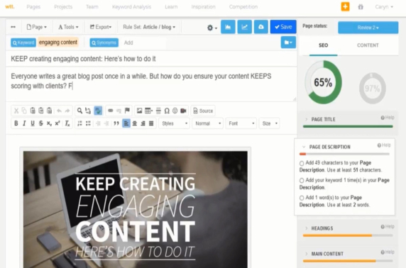 Weet waar je staat met de Content Ranking Index van Webtexttool