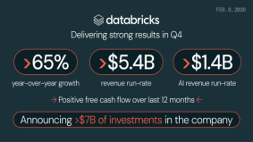 Databricks groeit met meer dan 65% jaar-op-jaar, overschrijdt run-rate van 5,4 miljard dollar en versnelt investeringen in Lakebase en Genie